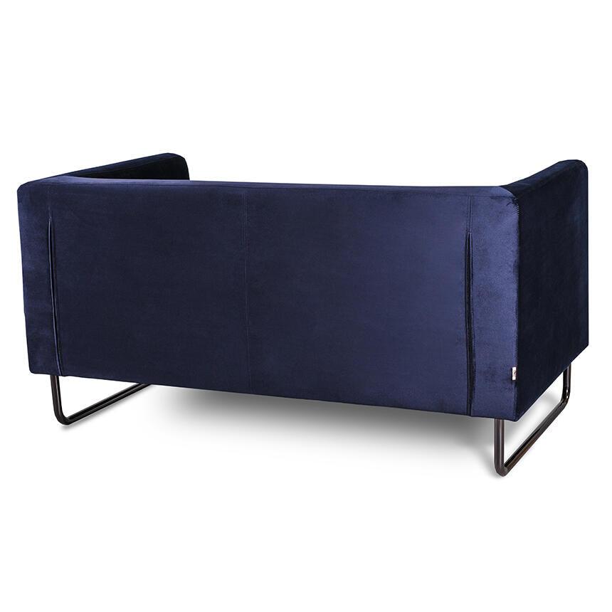 Canapea pentru 2 persoane din catifea dark blue Meno