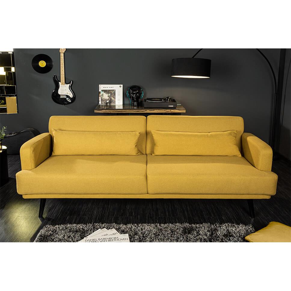 Canapea extensibila galbena Studio Invicta Interior