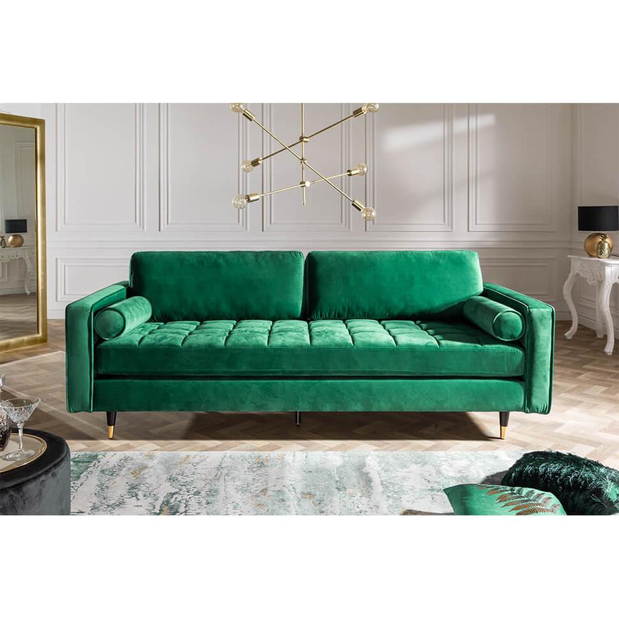Canapea verde din catifea Cozy Invicta Interior