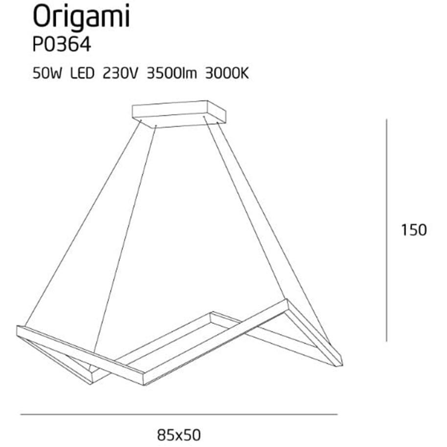 Lustra led din din metal Origami Large Maxlight