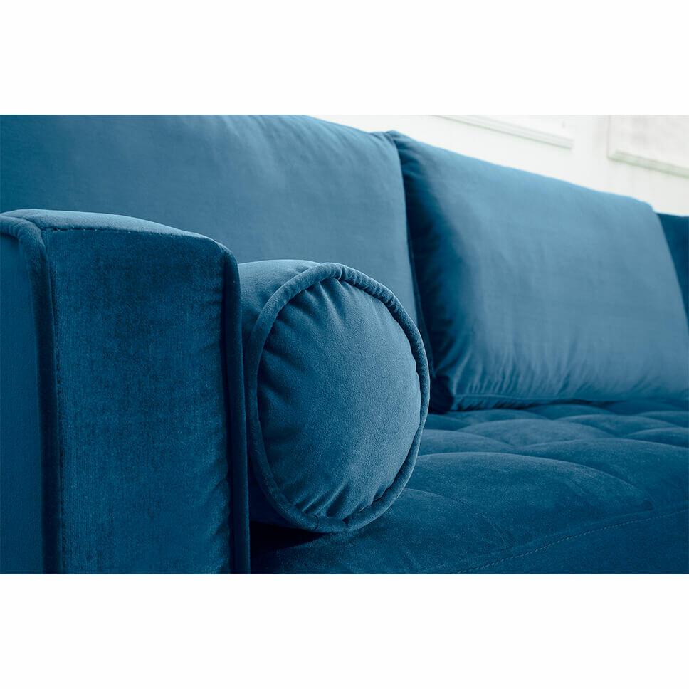 Canapea albastra cu colt Cozy II Invicta Interior