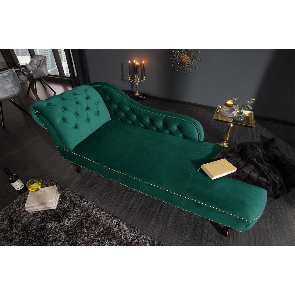 Canapea verde din catifea Chesterfield Invicta Interior