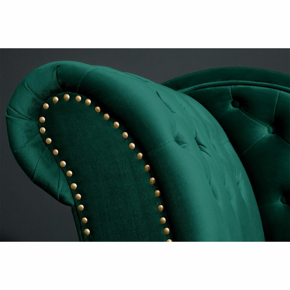 Canapea verde din catifea Chesterfield Invicta Interior