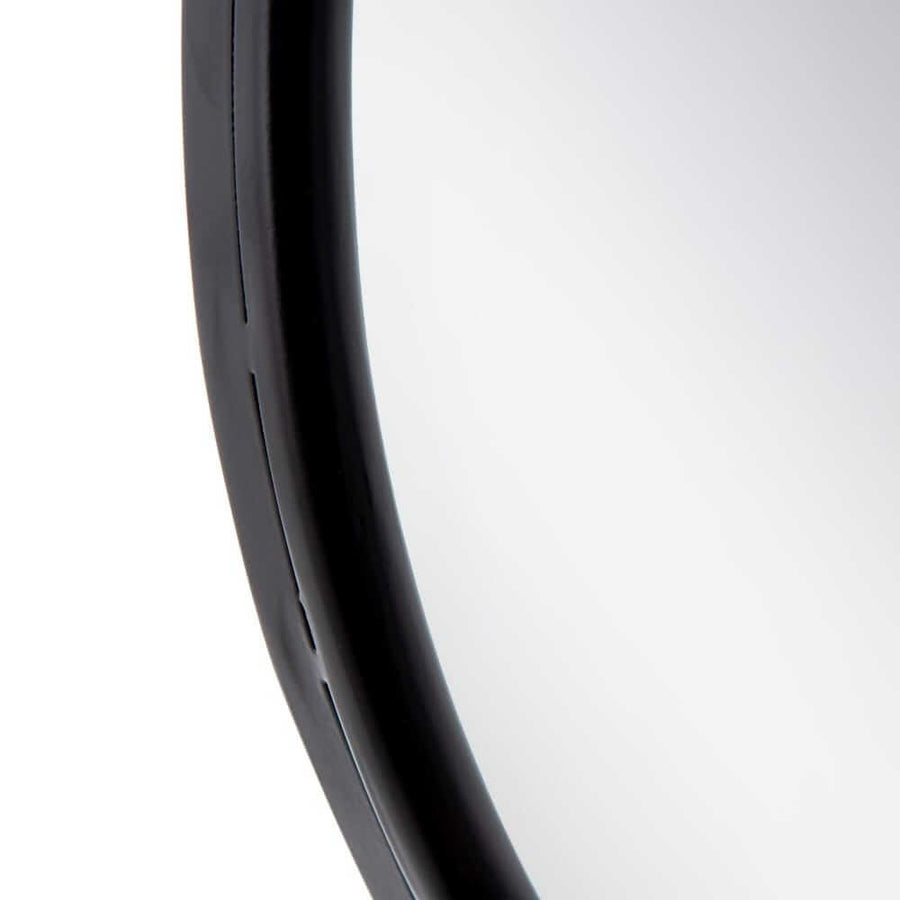 Oglinda ovala neagra din metal si sticla Tear IXIA