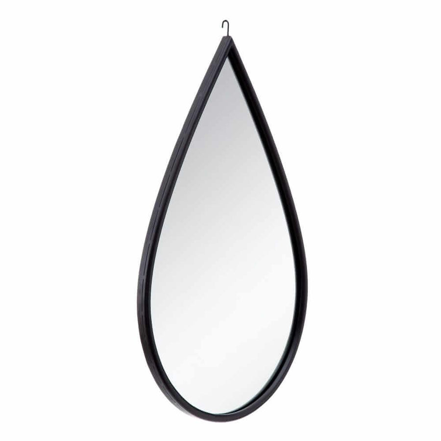 Oglinda ovala neagra din metal si sticla Tear IXIA