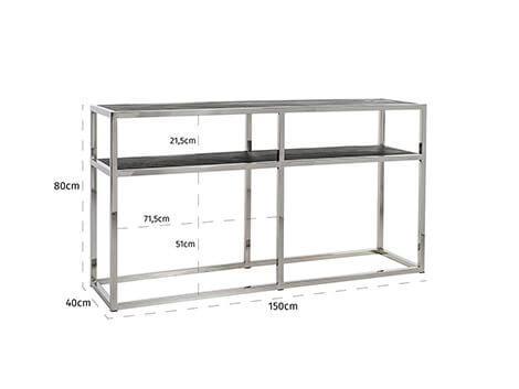 Consola neagra silver Blackbone Richmond Interiors