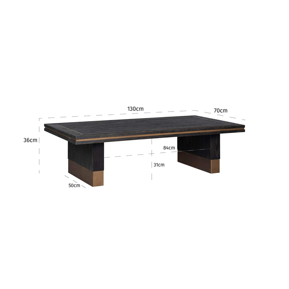 Masa neagra din lemn Hunter Richmond Interiors