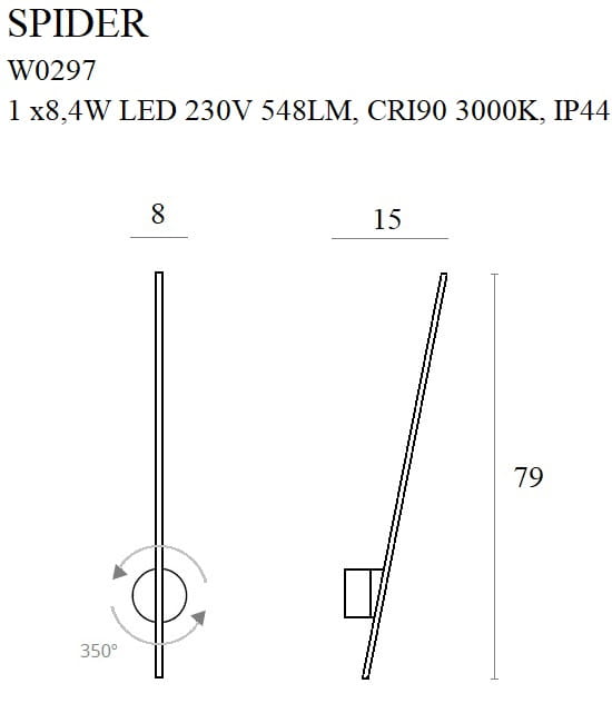 Aplica gold din metal Spider Maxlight - Poetic Store