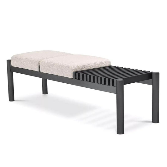Banca crem neagra din poliester Bibi Eichholtz - Poetic Store