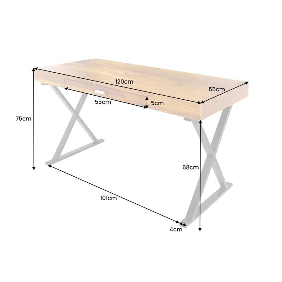 Birou maro din lemn Elements 120 cm Invicta Interior