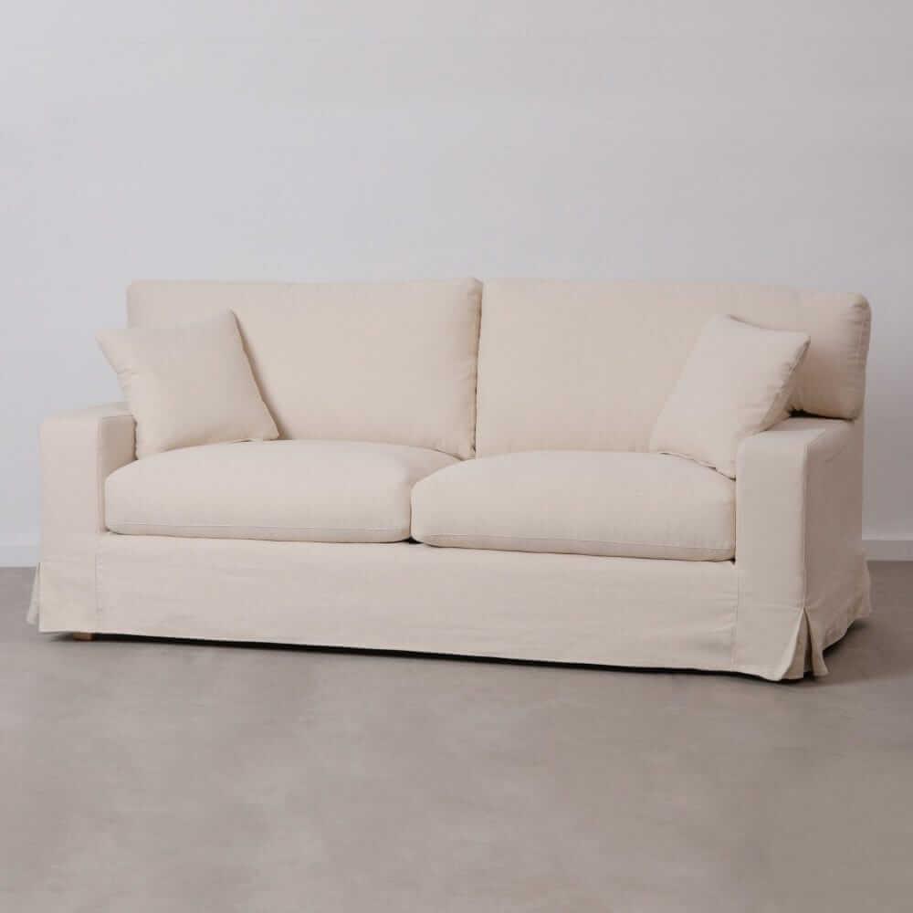 Canapea bej din textil 212 cm Almaro Denzzo2