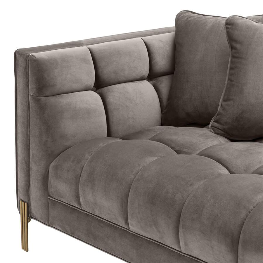Canapea gri din catifea Sienna Lounge Eichholtz6