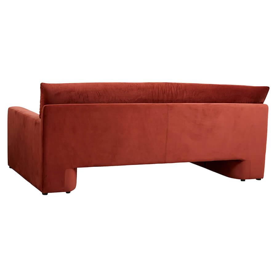 Canapea rosie din catifea Geo Nordal2