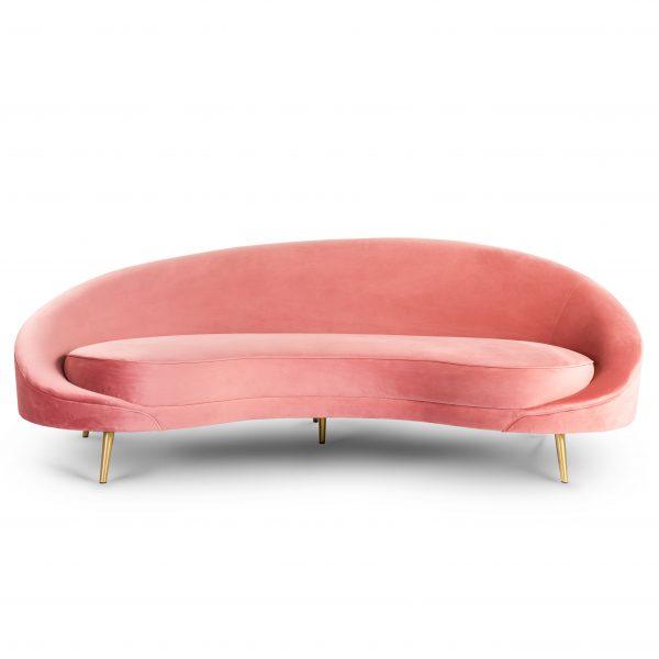 Canapea roz din catifea si inox Kei Gilli3