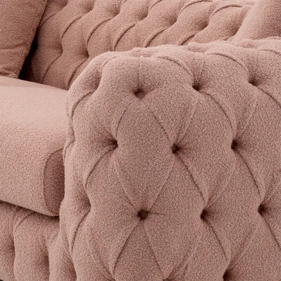 Canapea roz boucle Piccadilly Eichholtz - Poetic Store