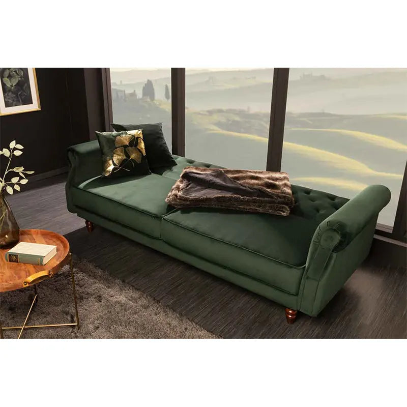Canapea verde extensibila Belle Affaire Invicta Interior - Poetic Store