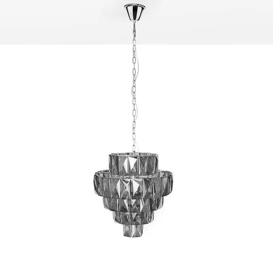 Candelabru gri din sticla Noble Invicta Interior - Poetic Store