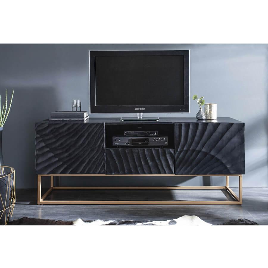 Comoda TV neagra din lemn 160 Scorpion Invicta Interior2
