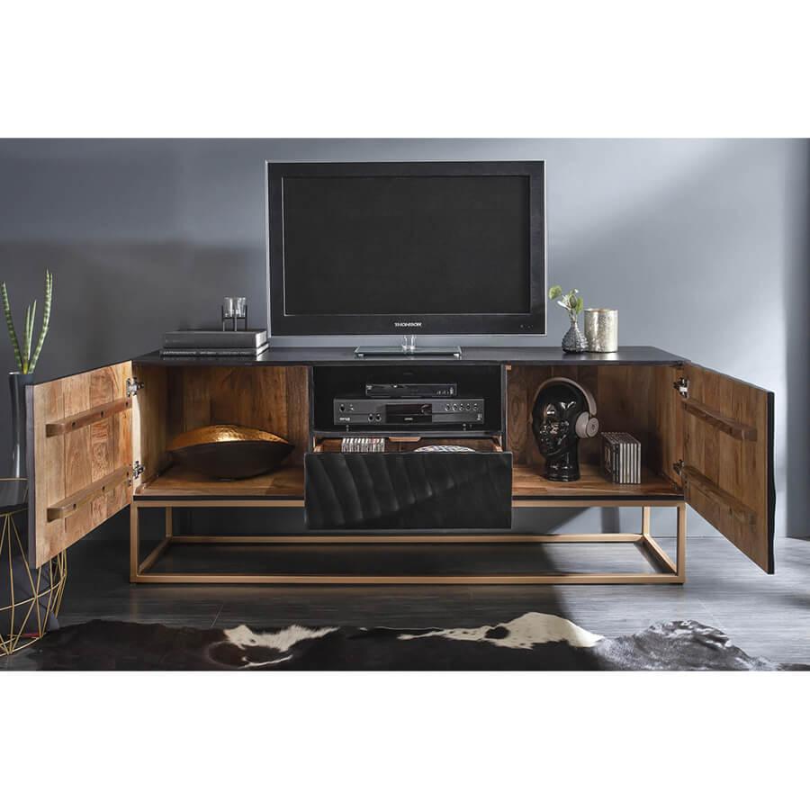 Comoda TV neagra din lemn 160 Scorpion Invicta Interior3