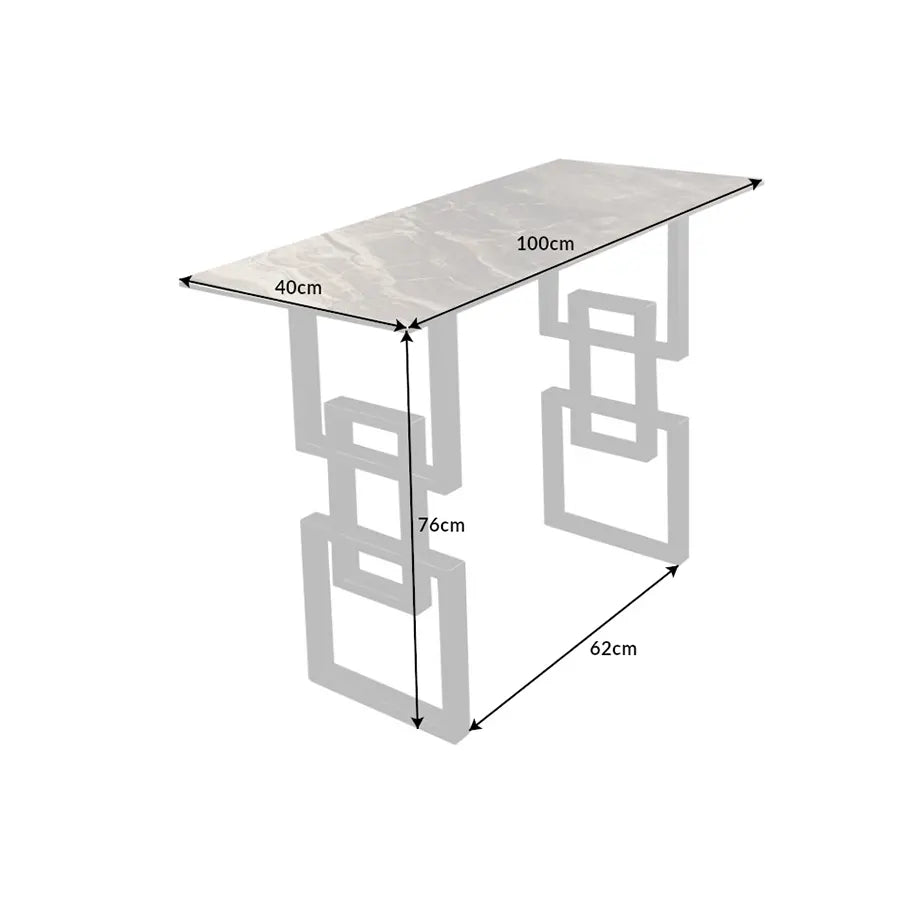 Consola grej din sticla Atlantis Invicta Interior - Poetic Store