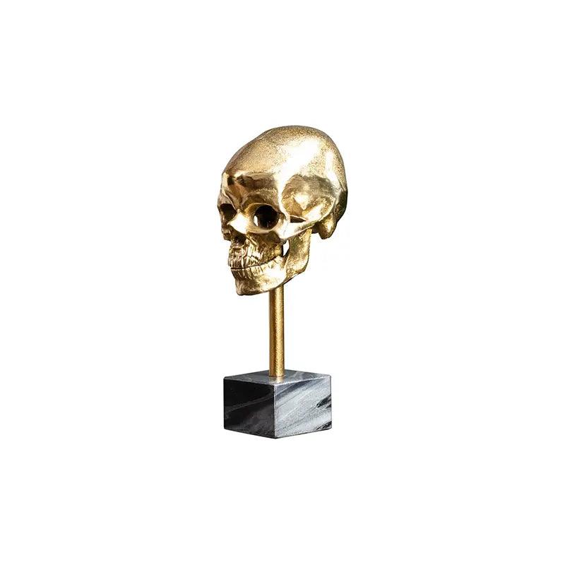 Decoratiune gold din aluminiu Skull Invicta Interior - Poetic Store