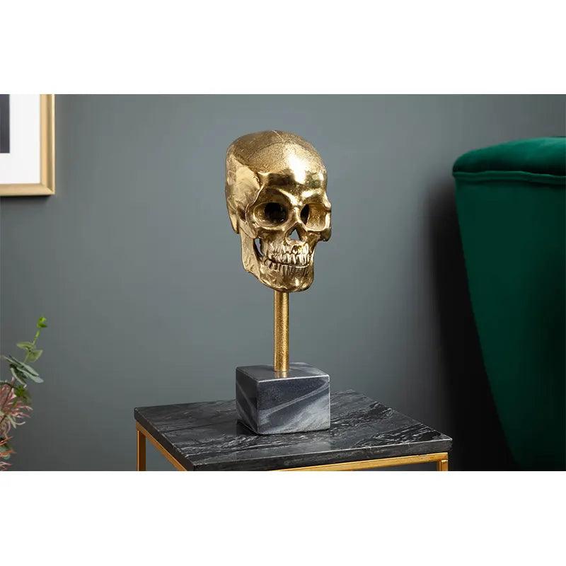 Decoratiune gold din aluminiu Skull Invicta Interior - Poetic Store