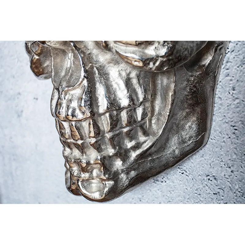 Decoratiune silver de perete Skull Invicta Interior - Poetic Store