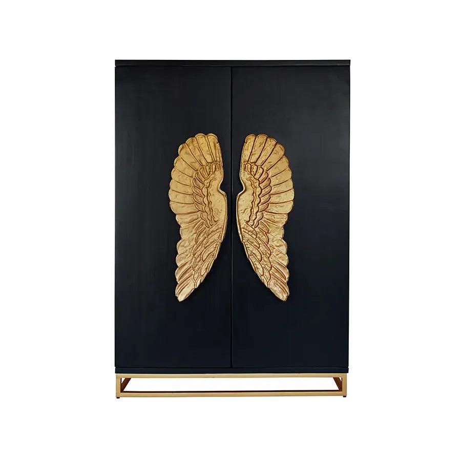 Dulap negru din lemn Angel Invicta Interior1