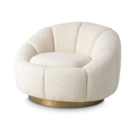 Fotoliu alb din material buclat Inger Eichholtz1