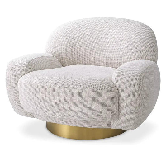 Fotoliu alb pivotant Udine Eichholtz1