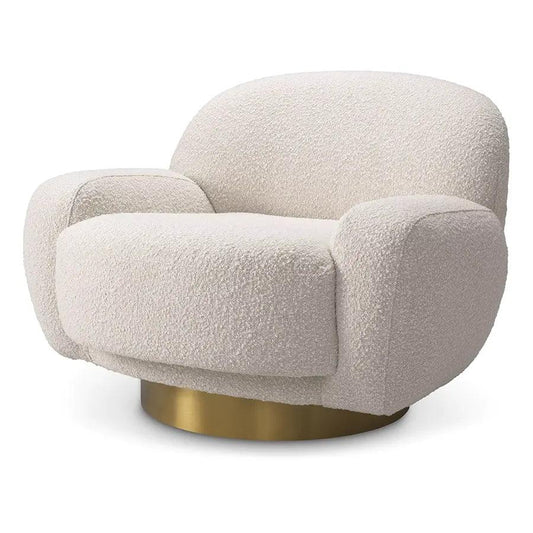 Fotoliu alb pivotant Udine Eichholtz1