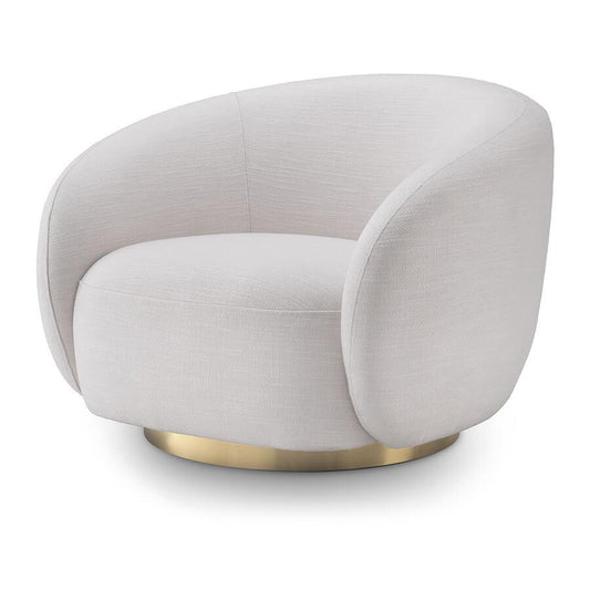 Fotoliu alb pivotant din poliester Brice Eichholtz1