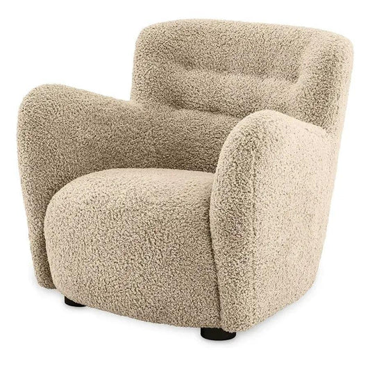 Fotoliu bej din poliester Bixby Eichholtz - Poetic Store