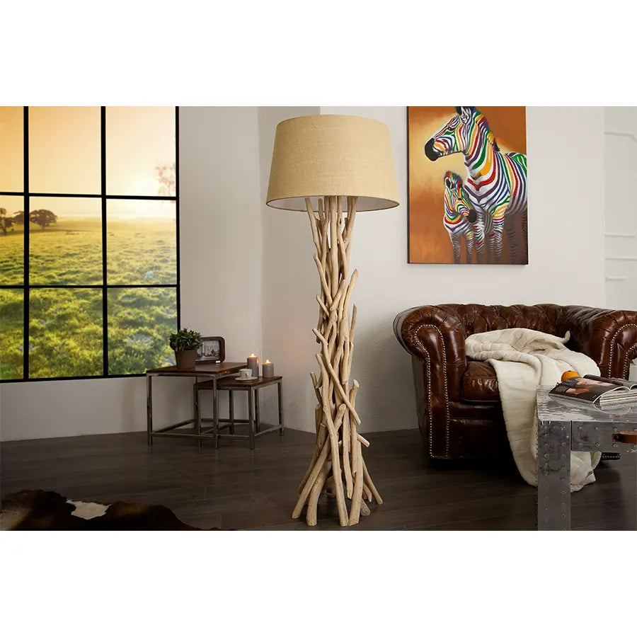 Lampadar bej din iuta Wild 155 cm Invicta Interior - Poetic Store