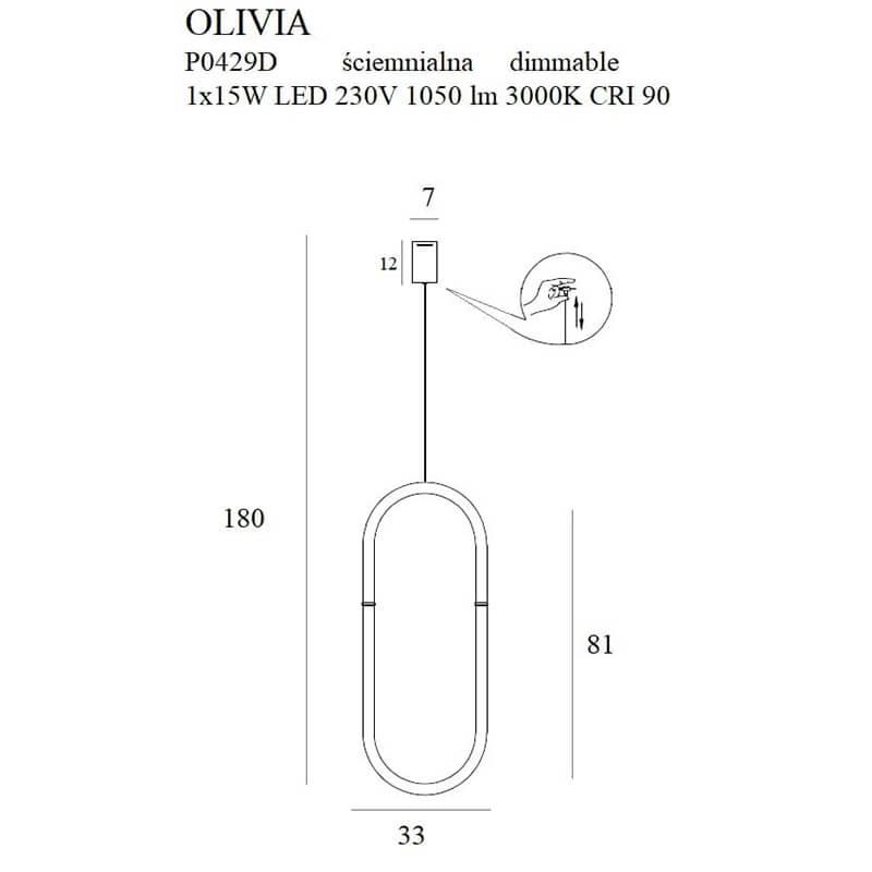 Lustra gold din inox Olivia Single Maxlight2