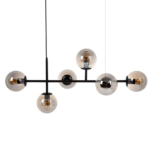 Lustra neagra din metal Glass Ixia - Poetic Store