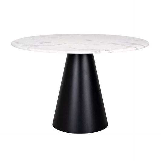 Masa dining alba neagra 120 cm Degas Richmond Interiors2