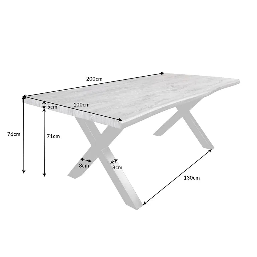 Masa dining gri 200 cm Wild Invicta Interior