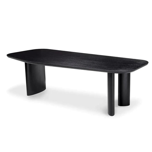 Masa dining neagra din lemn Flemings Eichholtz - Poetic Store