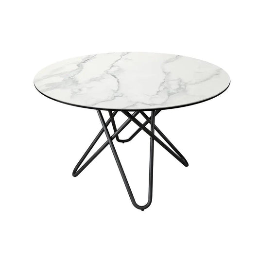 Masa dining rotunda alba 120 cm Circular Invicta Interior - Poetic Store