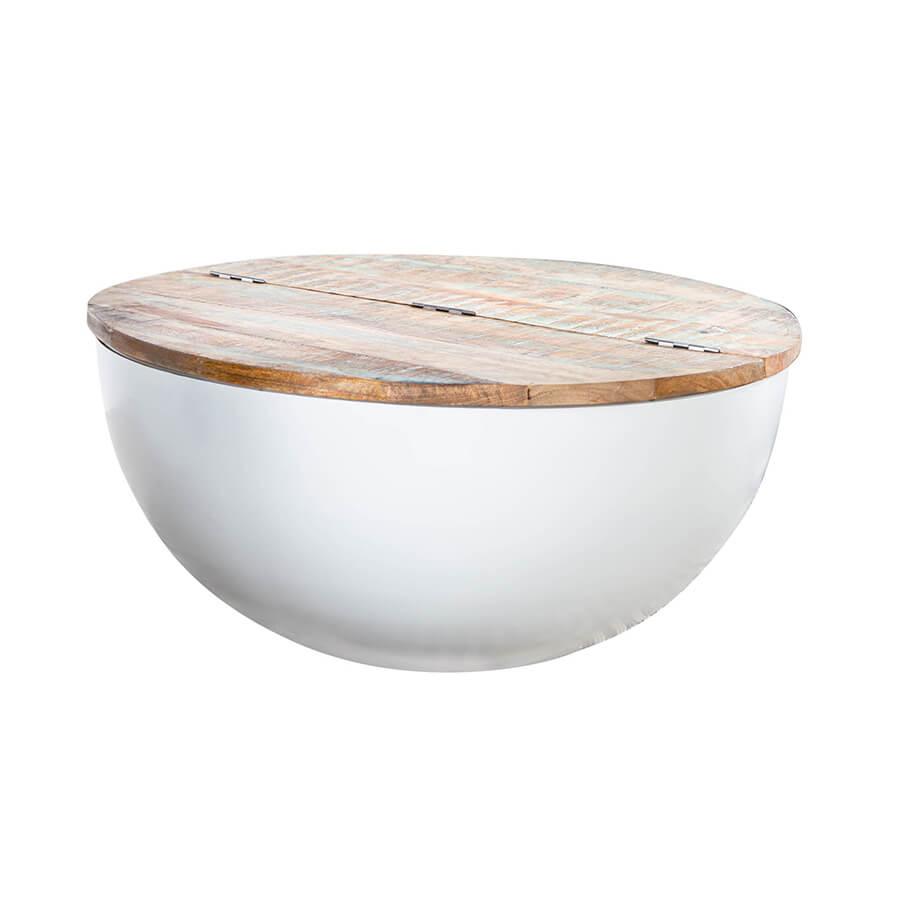 Masuta cafea maro alba 70 cm Jakarta Invicta Interior1