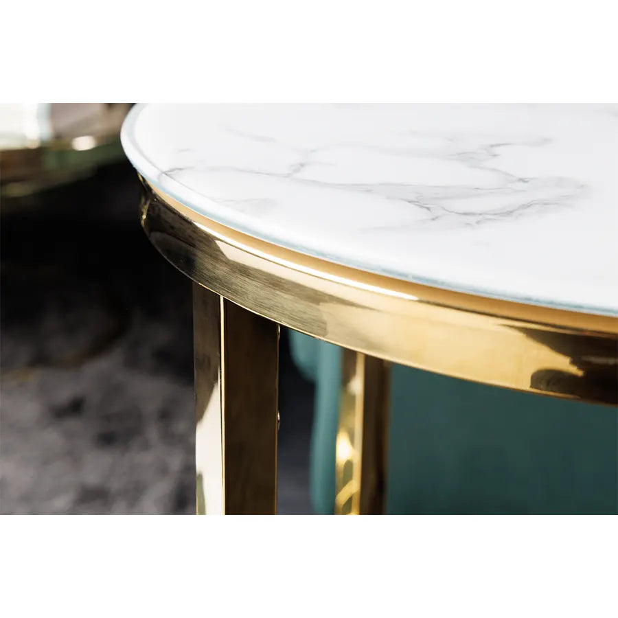 Masuta alba gold 40 cm Elements Invicta Interior - Poetic Store