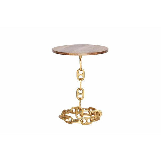 Masuta gold din aluminiu Chain 55 cm Invicta Interior - Poetic Store