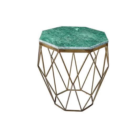 Masuta verde din marmura Diamond 50 cm Invicta Interior - Poetic Store