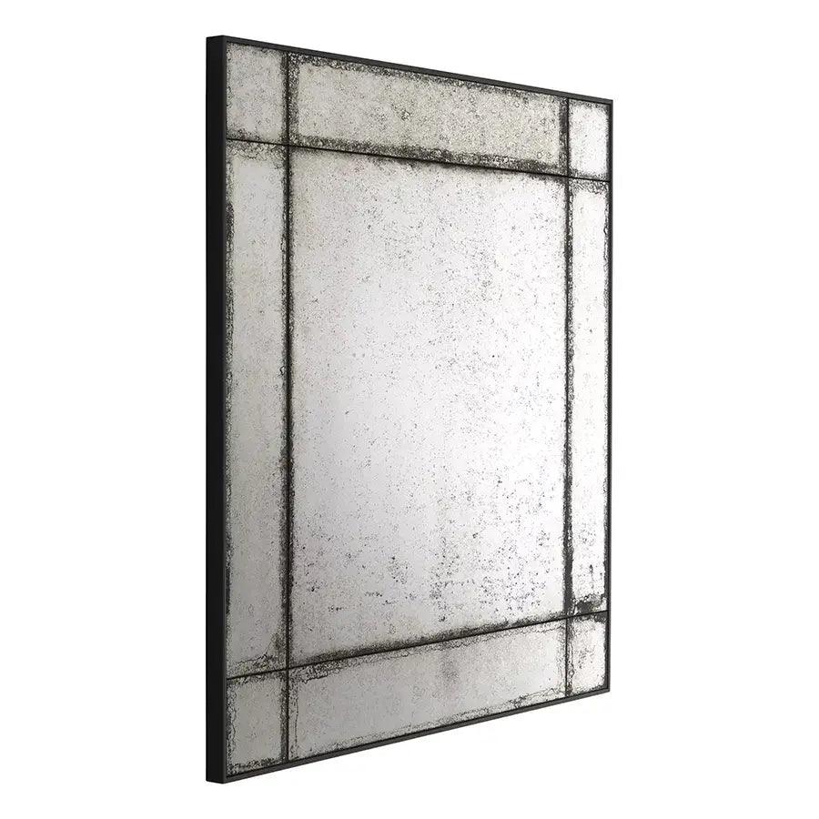 Oglinda gri antichizat din lemn si sticla Square Eichholtz2