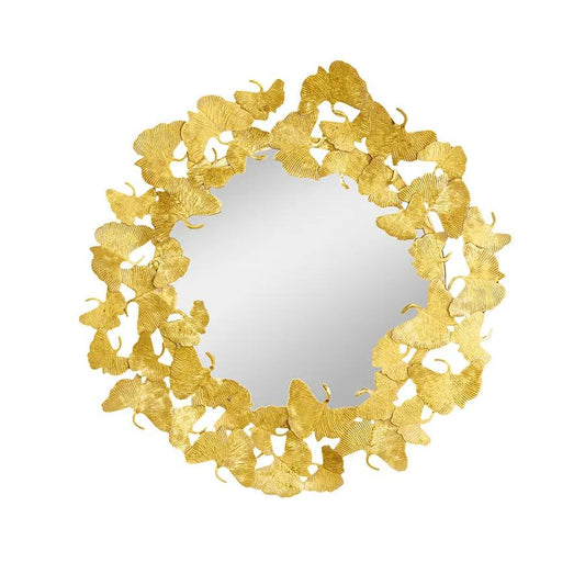 Oglinda gold Leafs 70 cm Invicta Interior - Poetic Store