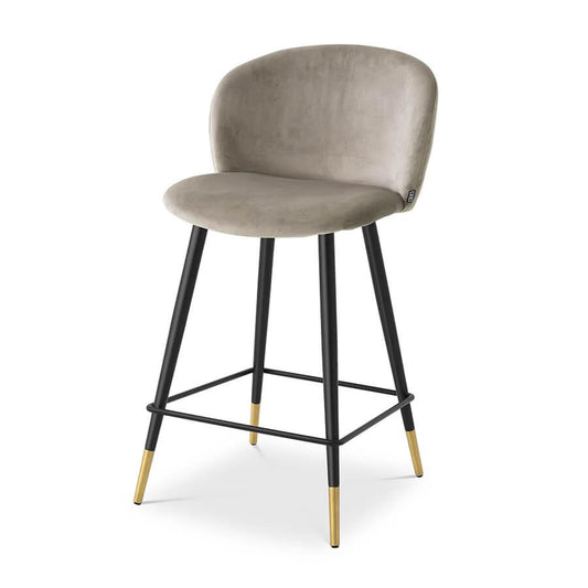 Scaun bar bej din catifea Volante S Eichholtz1