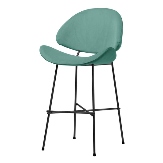 Scaun bar verde mint Cheri Low Velours Iker1