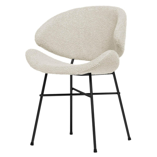 Scaun dining alb Boucle Cheri Iker