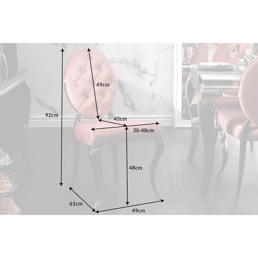 Scaun roz din catifea Modern Baroque Invicta Interior7